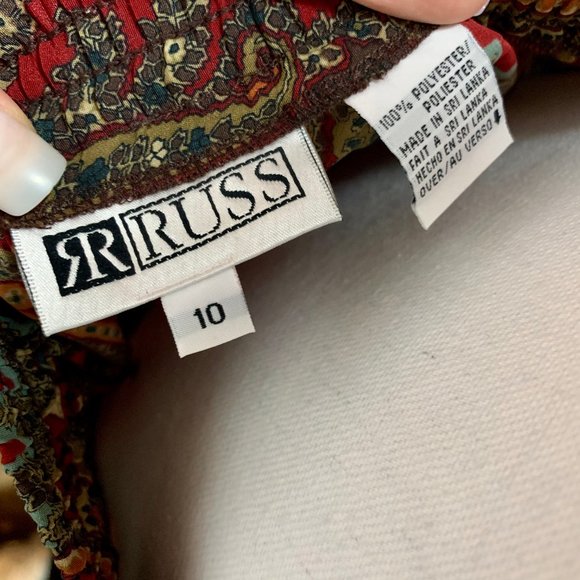 VTG NWT Russ Perfectly Paisley Midi Skirt 10 - Picture 7 of 7